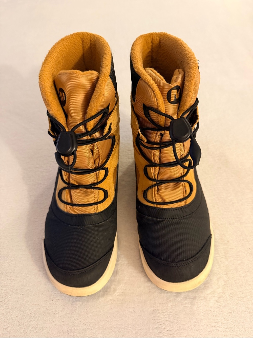 Merrell Kids Black and Mustard Winter Boots